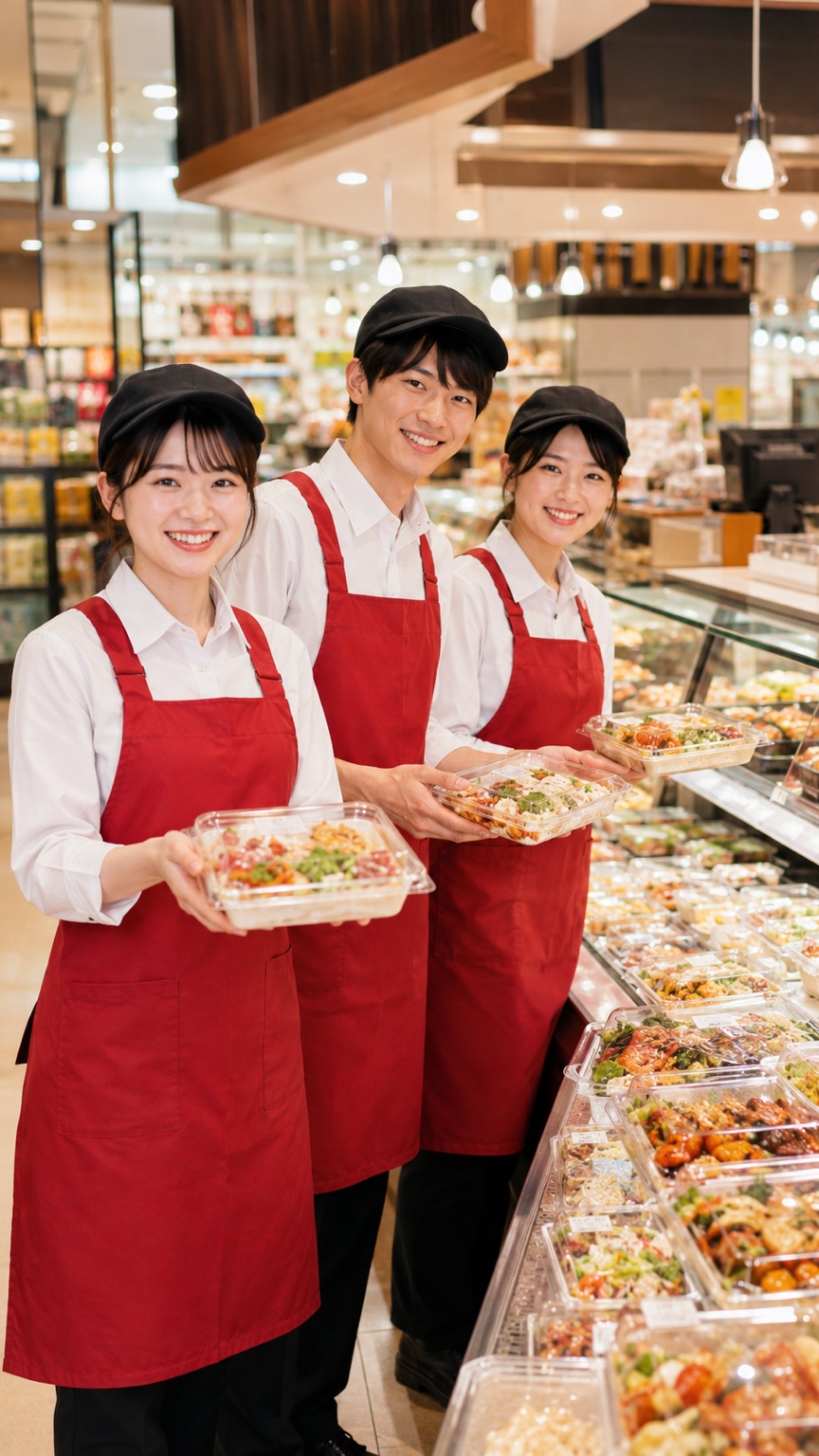 惣菜売場で働くスタッフ